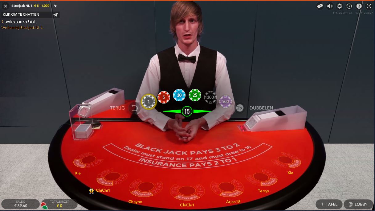 Blackjack Live casino