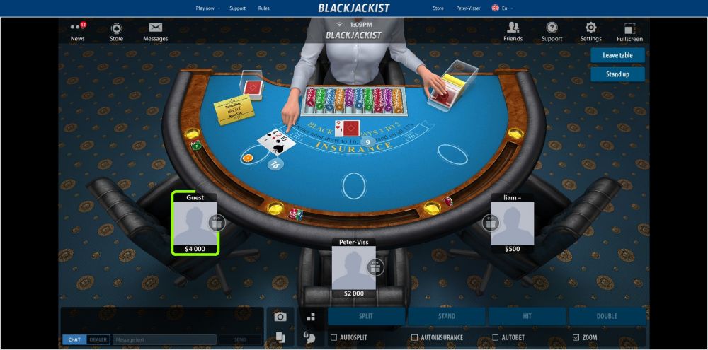 jogo de cartas blackjack