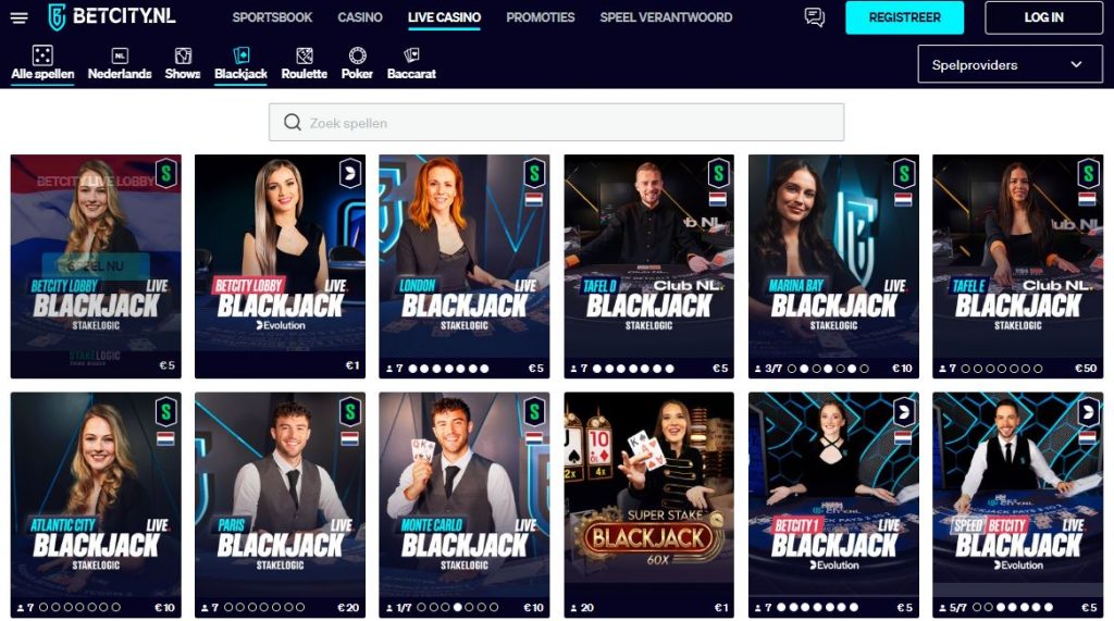 betcity blackjack lobby