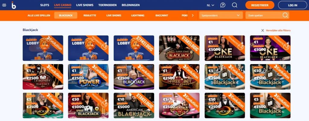 betnation casino live blackjack spel lobby