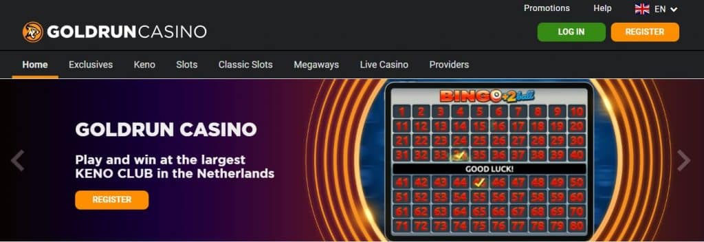 goldrun casino homepage