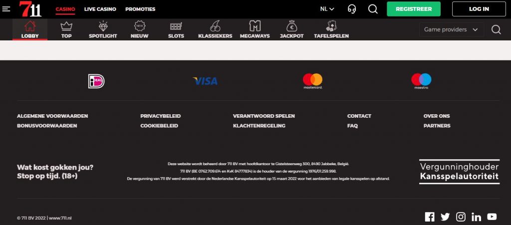 711 casino footer